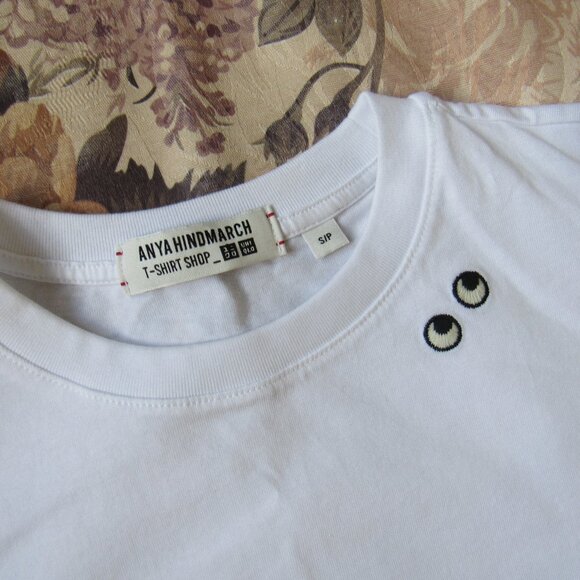 UNIQLO x ANYA HINDMARCH White T-shirt S/P, 100% cotton. - Picture 2 of 4